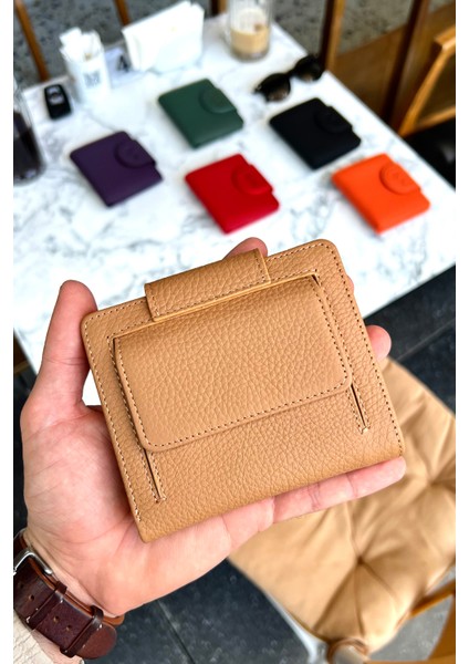 Miosa Bisküvi Hakiki Deri Kadın Cüzdan Ufak Boy Şık ve Kullanışlı fırsatları