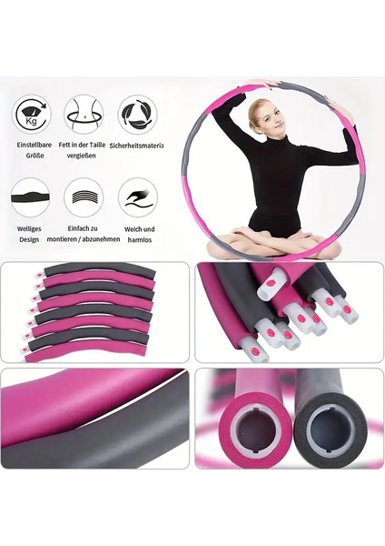 8 Parça 1 kg Ağırlıklı Jimnastik Egzersiz Çemberi Ayarlanabilir Boy Çevresi fırsatları