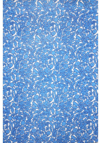 Çiçek Desenli Dijital Baskılı Şifon Saten Kumaş / En 1,50 cm - Elbise , Perde ve Kırlent