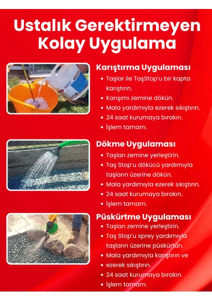 Taş Ve Kabuk Sabitleyici - Yapıştırıcı | Su Bazlı Taşstop 5kg | Çakıl Dağılmasına Son! fırsatları