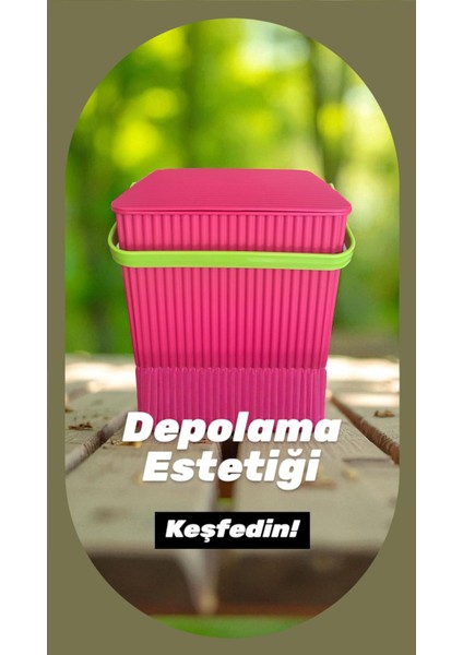 Rainbow Pembe Kare Kova Piknik Sepeti Temizlik Kovası modelleri