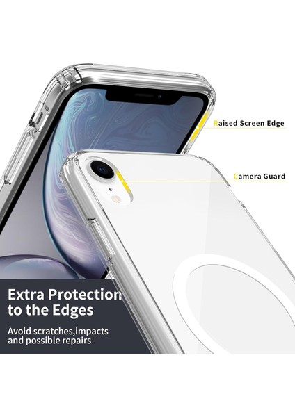 iPhone Xr Uyumlu Kamera Korumalı Magsafe Wireless Şarj Özellikli Şeffaf Silikon Kılıf modelleri