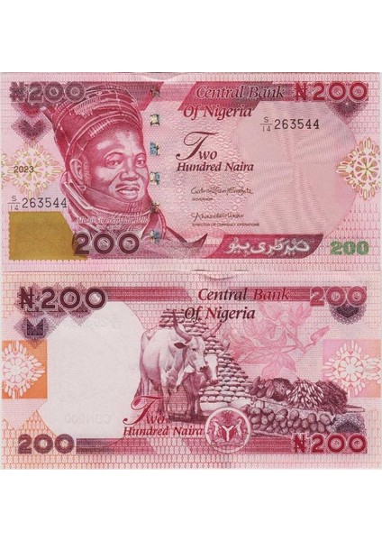 Nijerya 200 Naira 2023 Çil Kondisyon.