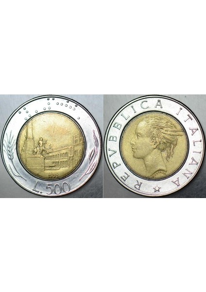 Italya 500 Liret 1991 Bimetal Para.