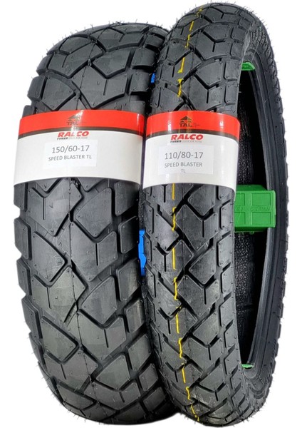 110/80-17 ve 150/60-17 Motosiklet Lastik Takımı Speed Blaster modelleri