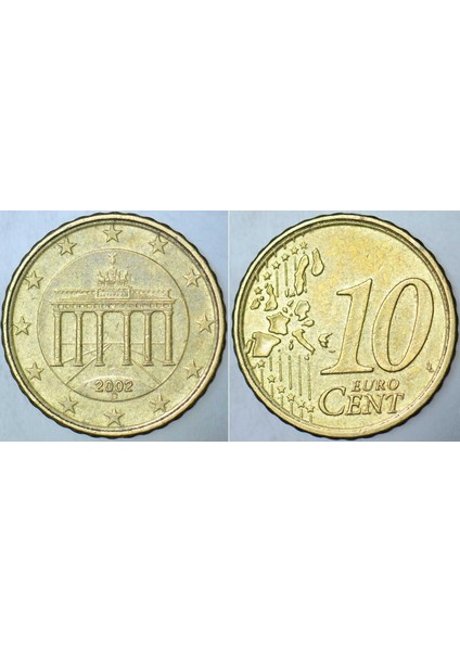 Almanya 10 Euro Cent 2002 D Eski Tarihli.