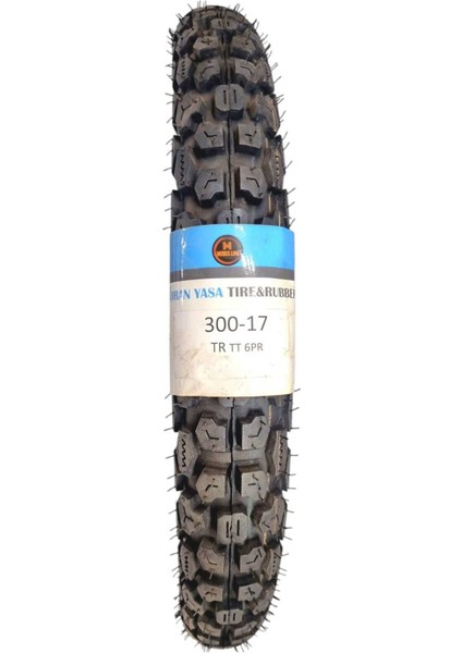 Yasa Tr Arka Yol/toprak Motosiklet Lastiği 300-17 Tt (Iç Lastikle Kullanıma Uygundur)6pr