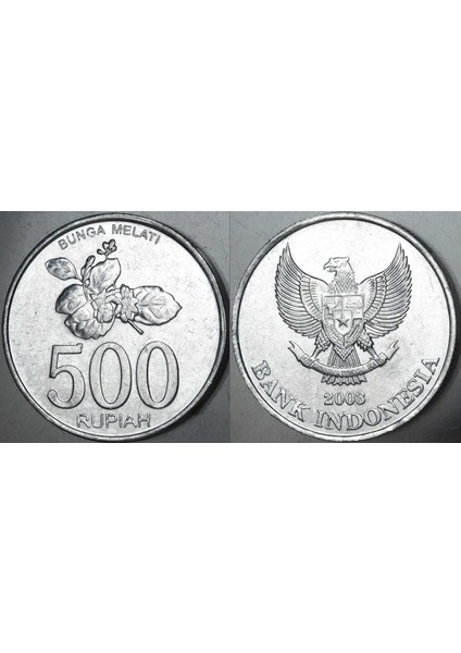Endonezya 500 Rupiah 2003. Çilaltı++ Kondisyon.