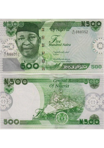 Nijerya 500 Naira 2023 Çil Kondisyon.