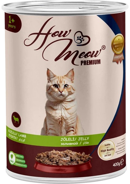 Yetişkin Kedi Maması Kuzulu Parça Etli Konserve 400GR 12 Adet