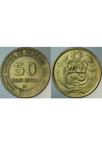 Peru 50 Sol 1981. 28 mm
