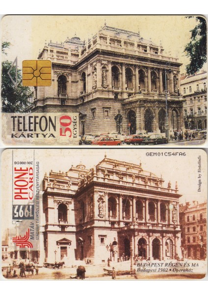Macaristan Eski Telefon Kartı 1995 Budapeşte Tarihi Bina.
