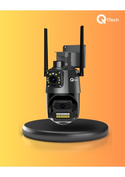 Çift Lens Ip Kamera Sirenli Hareketli Sim Kartlı Akıllı Güvenlik Kamera Wifi Iki Yönlü Ses Ip Camera