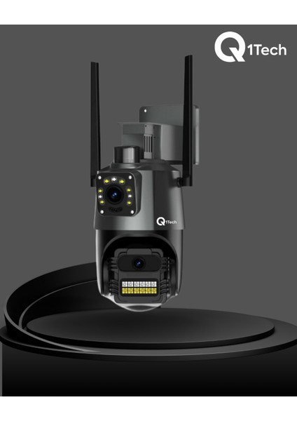 Çift Lens Ip Kamera Sirenli Hareketli Sim Kartlı Akıllı Güvenlik Kamera Wifi Iki Yönlü Ses Ip Camera