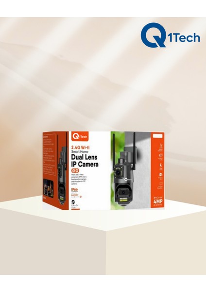 Çift Lens Ip Kamera Sirenli Hareketli Sim Kartlı Akıllı Güvenlik Kamera Wifi Iki Yönlü Ses Ip Camera