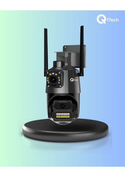 Çift Lens Ip Kamera Sirenli Hareketli Sim Kartlı Akıllı Güvenlik Kamera Wifi Iki Yönlü Ses Ip Camera