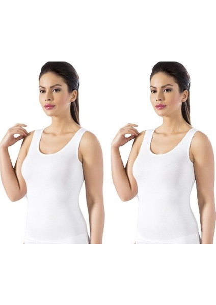 2'li Paket Bamboo Kalın Askılı Bayan Atlet