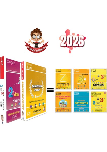 2 Den 3 E Hazırlık Seti+ 3. Sınıf Şampiyon Paket