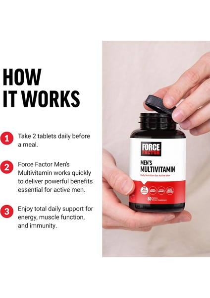 Men’s Multivitamin For Men Plus Amino Acids 27 Vitamins And Minerals Immunity 60 fiyatları