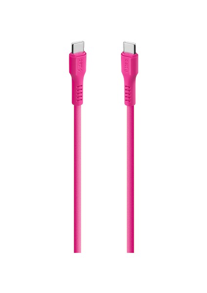 Usb-C - Usb-C 120CM 60W Pd/qc Hızlı Şarj/data Kablosu Neon Pembe 2DK59NP