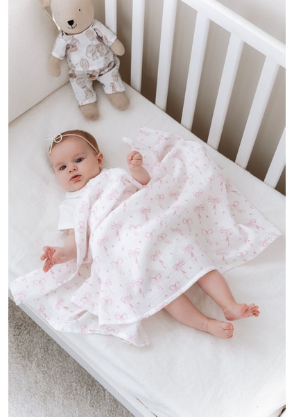 Müslin Örtü - Pureline Series - Dainty Bows