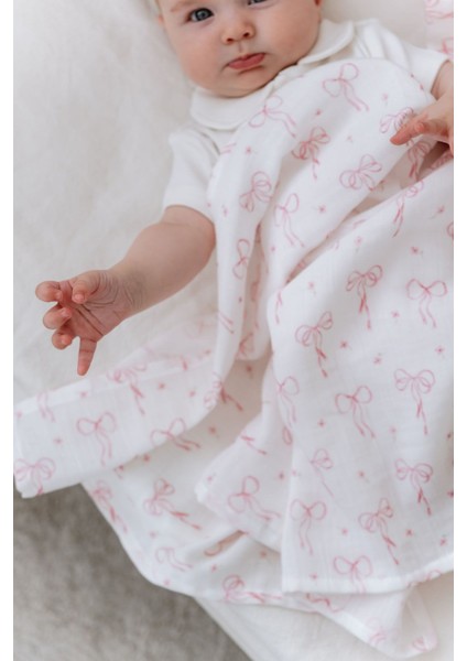 Müslin Örtü - Pureline Series - Dainty Bows