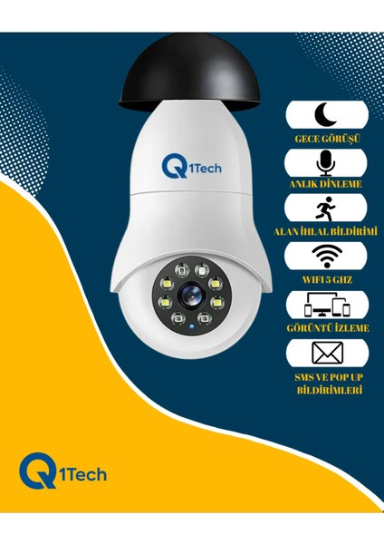 Ampul Güvenlik Kamerası - Full Hd 1080P Akıllı Güvenlik Kamera Çift Yönlü Sesli Iletişim - fırsatları