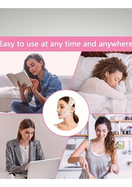 Ayarlanabilir V-Şekilli Yüz Kaldırma Bandı – Nefes Alabilen, Kokusuz, Yeniden Kullanılabilir, Gündüz & Gece Uygun Kontür Maskesi modelleri