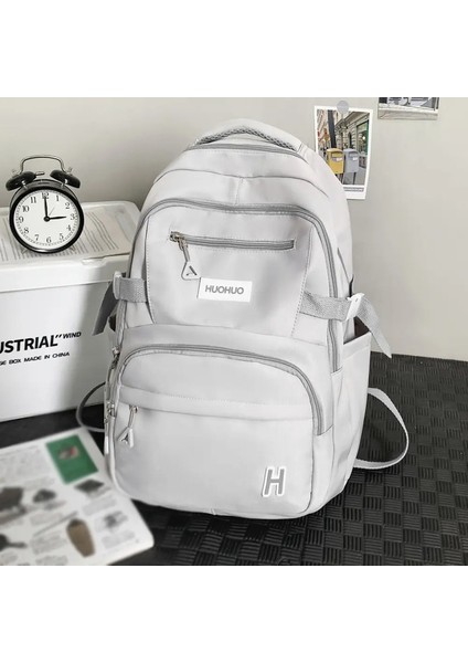 Kadınlar Için Büyük Kapasiteli Sırt Çantası, Lise ve Üniversite Öğrencileri Için Çok Yönlü, Öğrenciler Için Sırt Çantası Renk: Gri (Yurt Dışından)