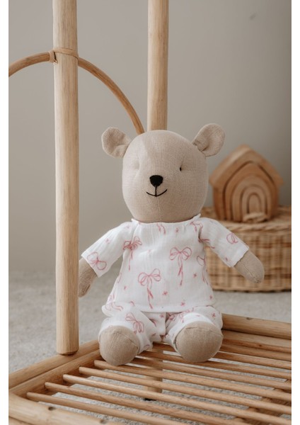 Pijamalı Ayıcık Uyku Arkadaşı - Pureline Series - Dainty Bows