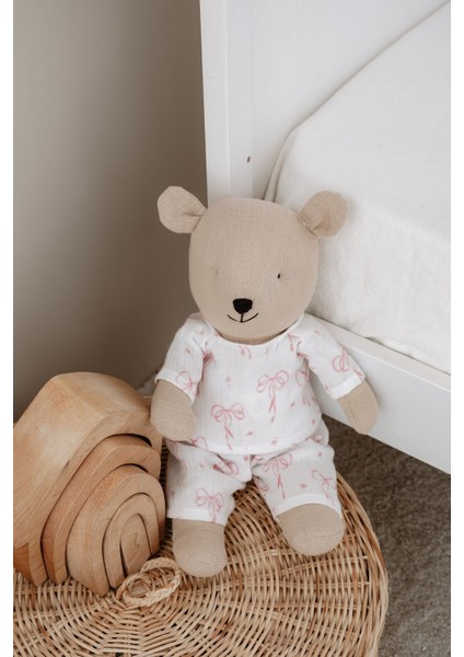 Pijamalı Ayıcık Uyku Arkadaşı - Pureline Series - Dainty Bows indirimleri