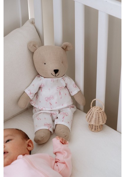 Pijamalı Ayıcık Uyku Arkadaşı - Pureline Series - Dainty Bows