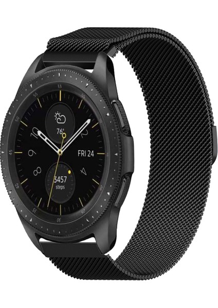 Samsung Galaxy Watch 42MM Uyumlu Kordon Hasır Metal Örgü Mıknatıslı Milano Kayış