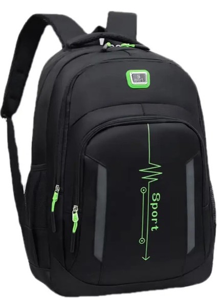 Erkekler Sırt Çantaları Oxford Su Geçirmez Sırplı Işletme Bilgisayar Çantası Günlük Seyahat Sırt Çantası Kıdemli Lise Öğrenci Okul Çantası Renk: Yeşil-2 (Yurt Dışından)