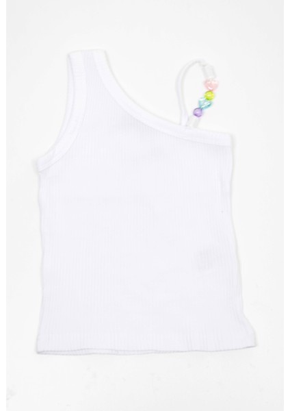 Kız Çocuk Askı Detaylı Crop WRG-4733