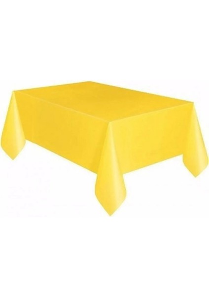 1 Adet Sarı 120X180 cm Kullan At Masa Örtüsü Doğum Günü Partisi, Kutlama Partisi, Mevlit Yemeği