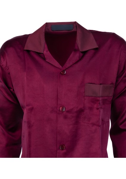 Erkek Pijama Takımı Şık Klasik Model Premium Lüks Saten Kumaş Voldam Model Cepli Tam Kalıp modelleri
