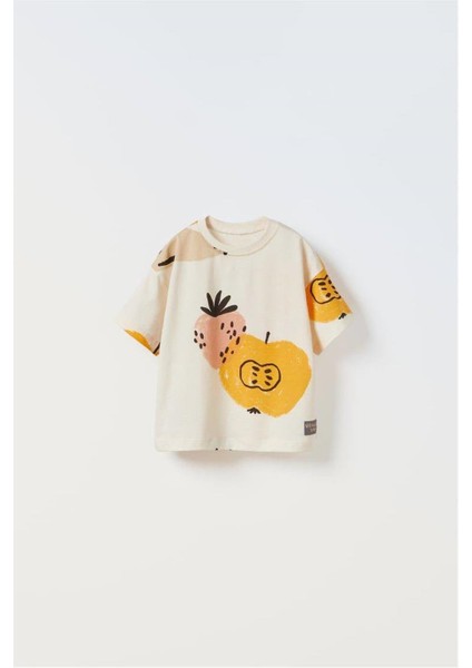 Erkek Çocuk Meyve Baskılı Alt-Üst Takım Krem fiyatları