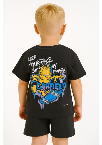 Erkek Çocuk Baskılı Sırt Detaylı Alt-Üst Takım Antrasit fiyatları