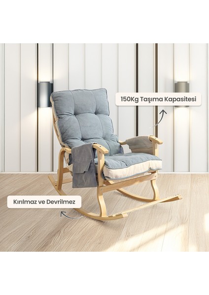 Relax Sallanan Sandalye & Dinlenme Koltuğu - Gri / Krem