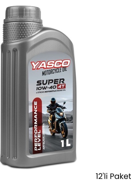 Super 10W40 4t 1lyasco Motorcycle Oıl Üretim Yılı: 2024 (12 Adet)