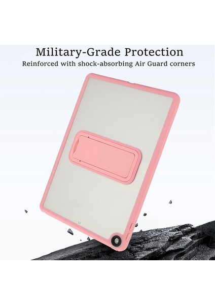 Apple iPad 8. Nesil (2020) 10.2 Uyumlu Yatay Stand Olabilen Antishock Köşe ve Kamera Korumalı Arka Yüzeyi Mat Threxi Kılıf A2270 A2428 A2429 A2430