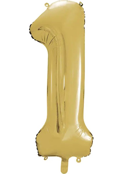 1 Adet 34 Inç 76 Cm Gold Folyo Balon Helyum Balon 1 Yaş Balonu 1 Rakam Balon