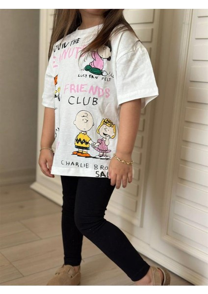 Kız Çocuk Hayvan Baskılı Uzun Taytlı Alt-Üst Takım Beyaz fiyatları