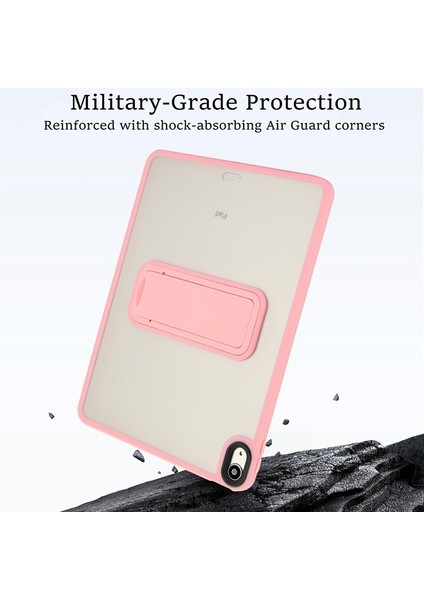 Apple iPad Air 11 Inc M2 (2024) Uyumlu Yatay Stand Olabilen Antishock Köşe ve Kamera Korumalı Arka Yüzeyi Mat Threxi Kılıf A2902 A2903