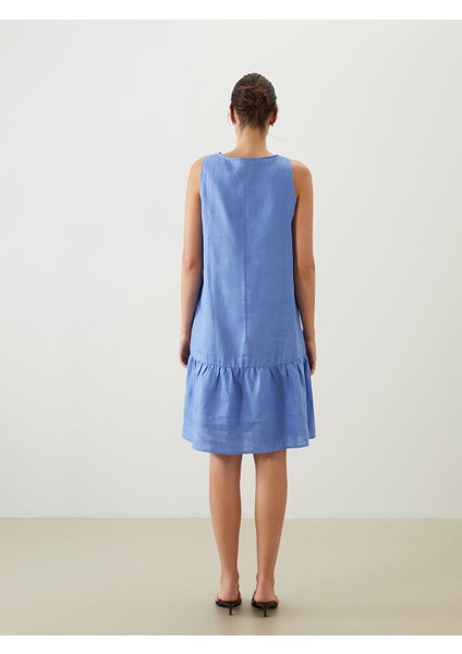 Bisiklet Yaka Keten Elbise (S5) indirimleri