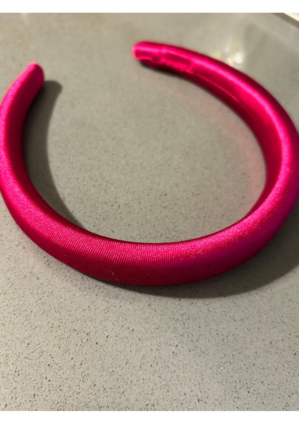 Saten Saç Aksesuarı Pembe Ince Yumuşak Kadın Saç Tacı