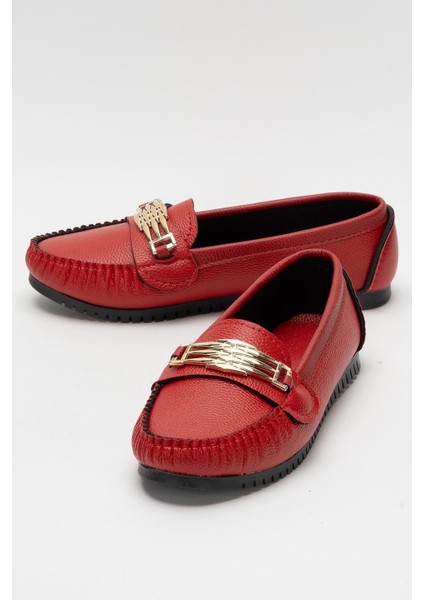 Kadın Hafif Taban Günlük Rahat Babet Kırmızı indirimleri