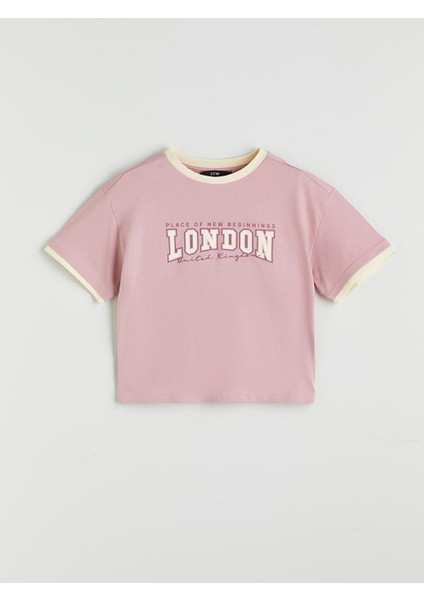 Bisiklet Yaka London Baskılı Kız Çocuk Tişört ve Şort (S5) fiyatları
