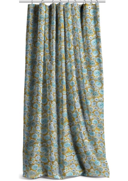 Çiçek Desenli Dijital Baskılı Şifon Saten Kumaş / En 1,50 cm - Elbise , Perde ve Kırlent